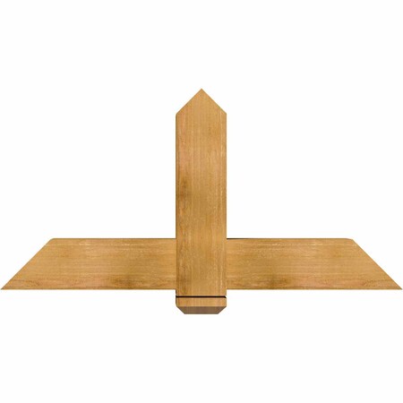 Ekena Millwork Eugene Rough Sawn Timber Gable Bracket, Western Red Cedar, 48"W x 24"H x 6"D x 6"F, 12/12 Pitch GBW048X24X0606EUG00RWR